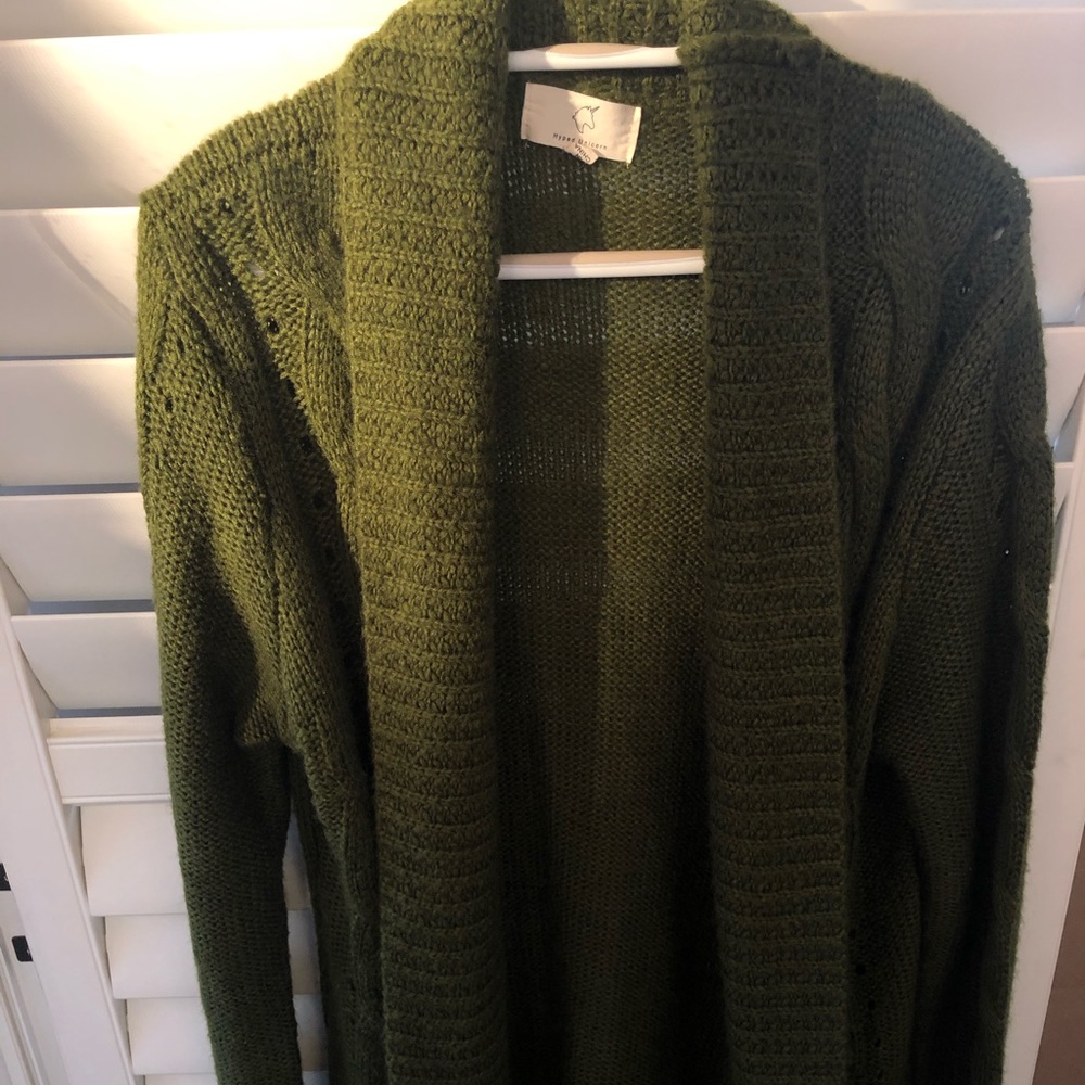Cozy Olive Green Cardigan